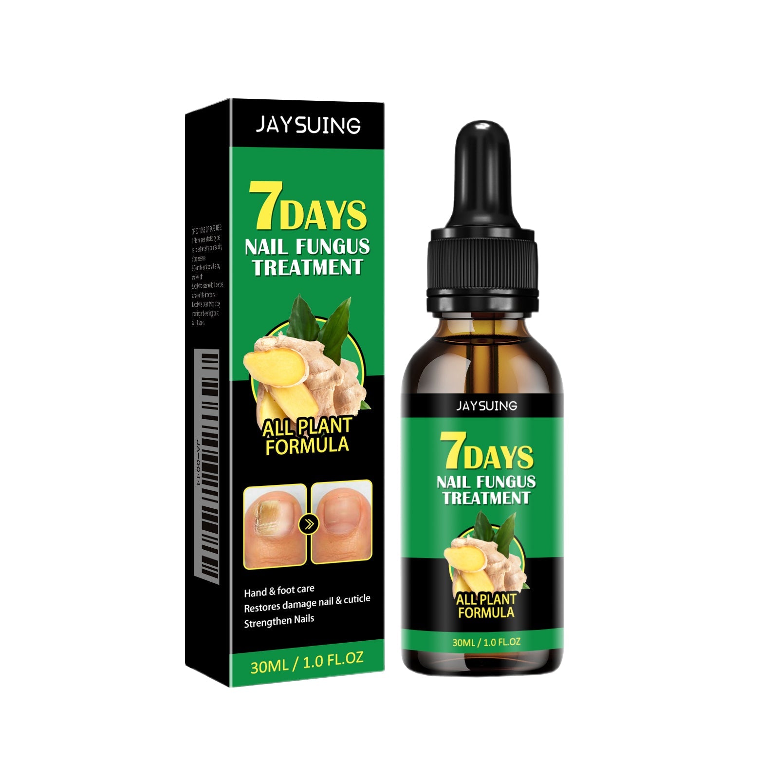 Ginger Nail Care Solution, Repair Hand, Foot And Nail Care Soft Nail Shine Moisturizer Gray Nails