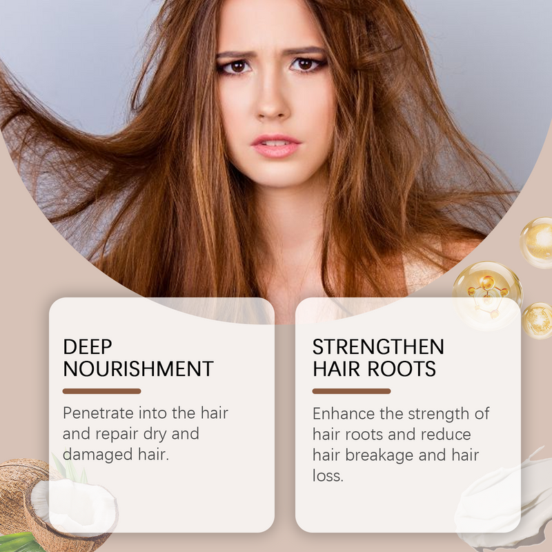 Wiyun Coconut Oil Smoothing Hair Mask Coconut Oil Smoothing Hair Mask Improves Dry Hair And Hydrates Smooth Hair