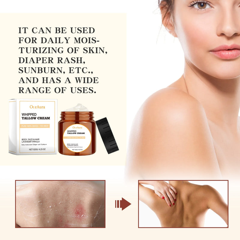 Tallow Moisturizer, Moisturize Skin To Improve Dry, Hydrating, Hydrating, Creamy Fragrance Moisturizer