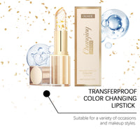 OUHOE Gold Leaf Color Change Nourishing Lip Balm, Nourishing Moisturizing Hydrating Glass Soft Moisturizing Lip Skin Non-Greasy Lip Balm