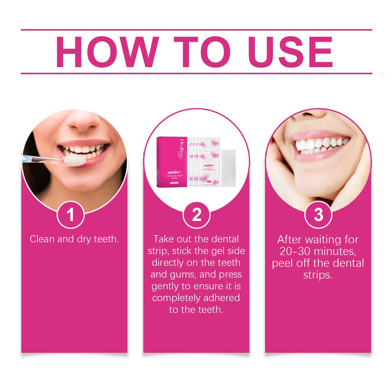 Oralhoe Teeth Whitening Adhesive For Cleaning Mouth Stains Tartar Teeth Yellow Teeth Whitening Portable Adhesive