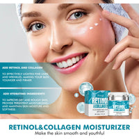 HOYGI Retinol & Collagen Moisturizer Face Cream, Tighten Facial Skin Anti-Wrinkle Anti-Aging Fade Law Wrinkle Skin Cream
