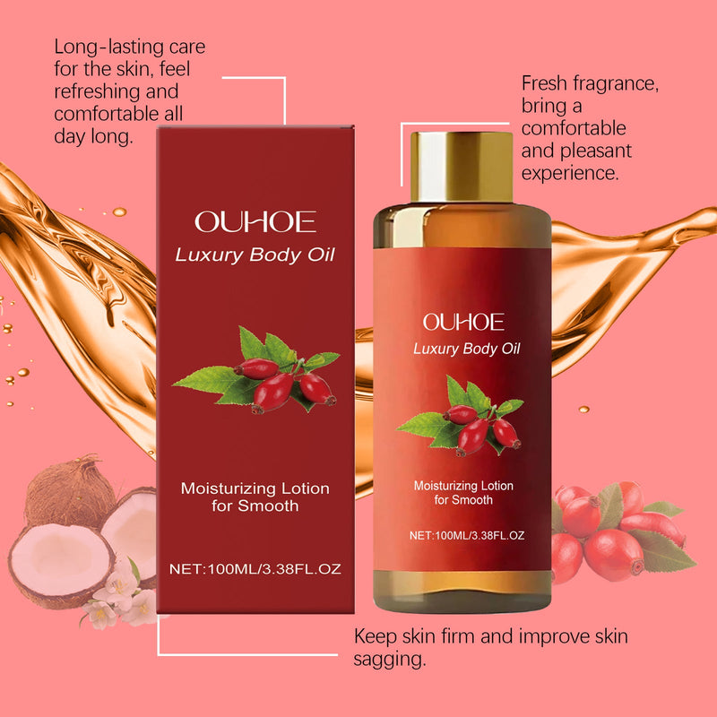 OUHOE Body Moisturizing Oil, Daily Nourishes And Improves Skin Elasticity, Firming, Moisturizing And Moisturizing Essential Oil For Body Care