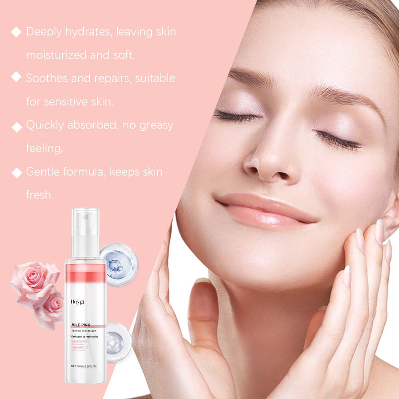 Hoygi Nicotinamide Rose Moisturizing Spray, Gentle Moisturizing Facial Skin Daily Skin Care Wet Compress Spray