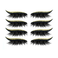 New Glitter Self-Adhesive Eyeliner Eyeshadow Sticker Double Eyelid False Eyelashes Waterproof Party Eye Makeup Sticker