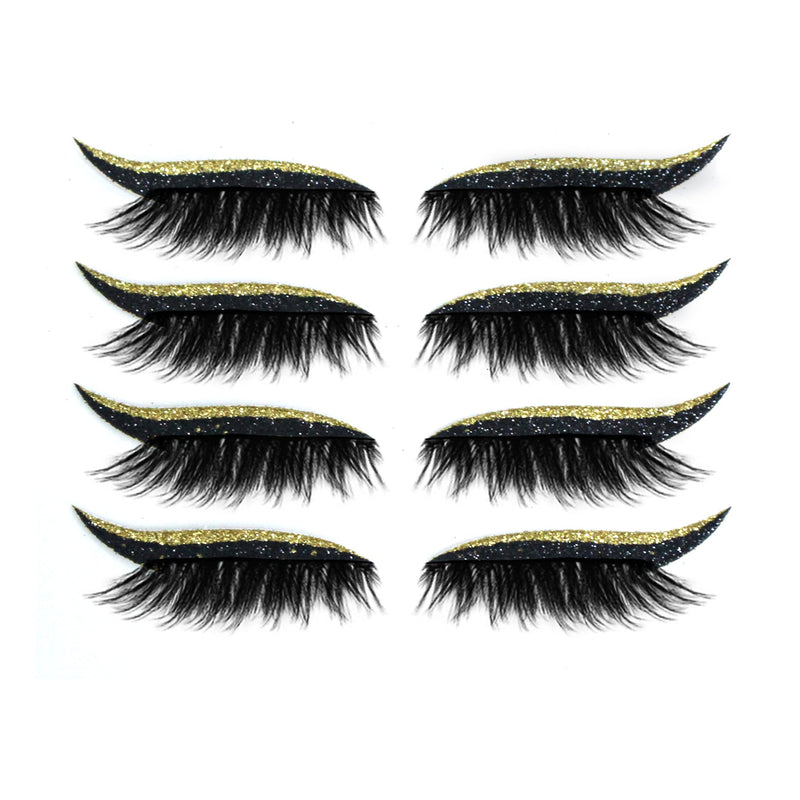 New Glitter Self-Adhesive Eyeliner Eyeshadow Sticker Double Eyelid False Eyelashes Waterproof Party Eye Makeup Sticker