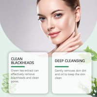 OUHOE Green Tea Facial Cleanser Solid Mask Improves Dullness, Moisturizes, Gently Cleans And Brightened Skin Mask
