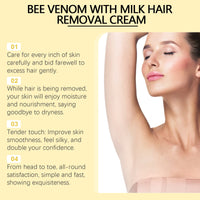 Oceaura Bee Venom Milk Moisturizing Depilatory Cream Gentle Body Depilatory Cream Armpit Hands And Legs Depilatory Cream
