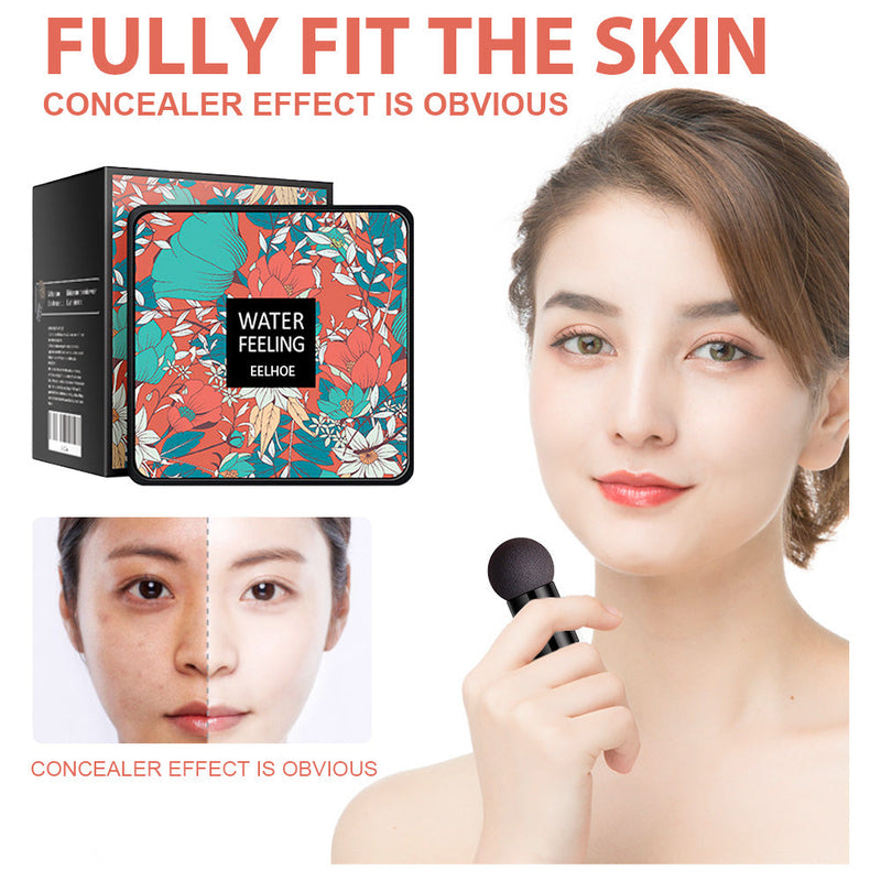 EELHOE Water Feeling BB Cream, Mushroom Air Cushion To Cover Blemishes Waterproof Sweat Resistant Makeup Cushion BB Cream