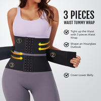 Waist Trainer Sports Sweat Postpartum Body Sculpting Double Belt Buckle Abdominal Belt