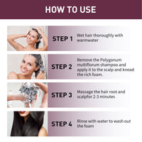 South Moon Korea Polygonum Darkening Shampoo, Brightening Restores Natural Hair Color Black Hair Strong Nourishing Hair Root Care
