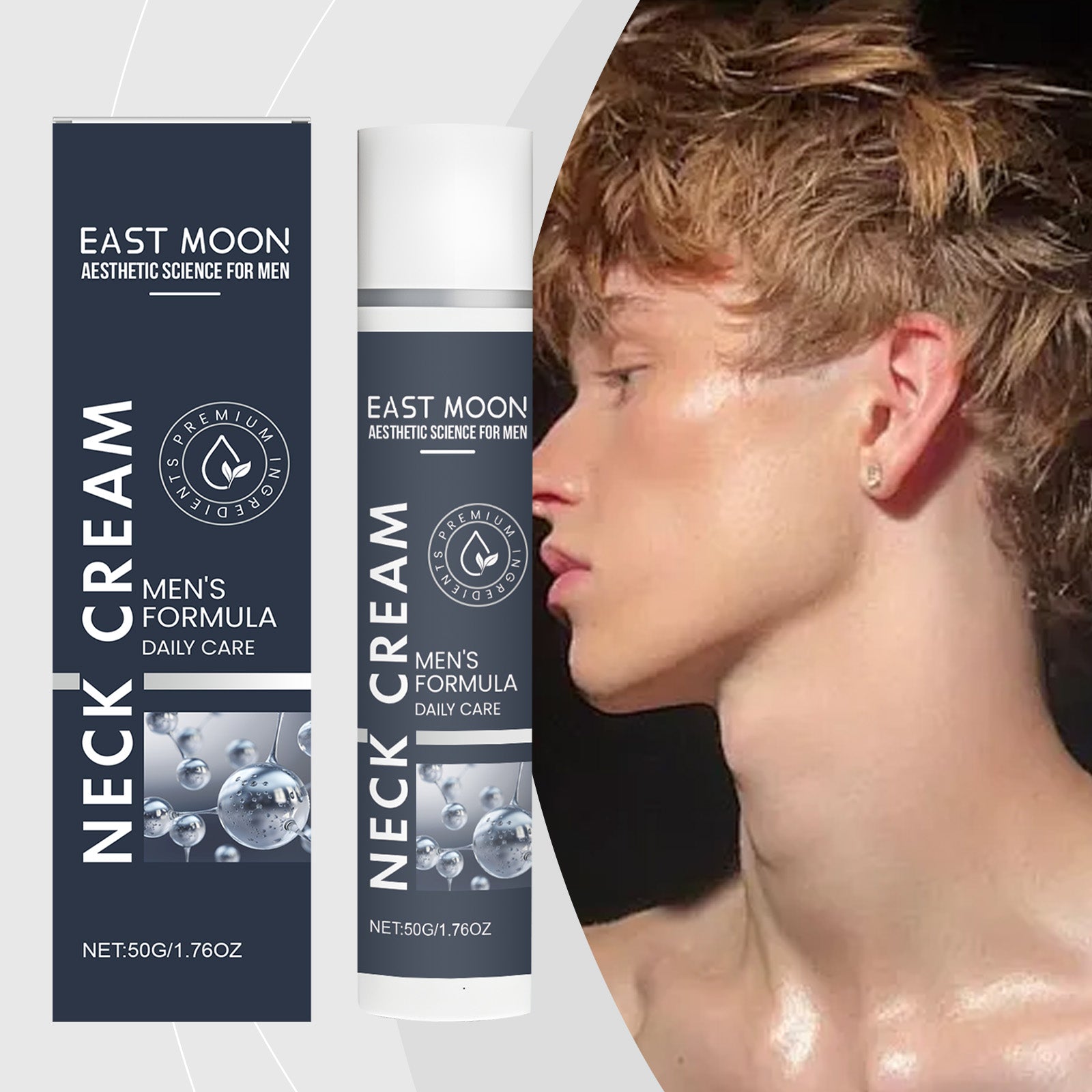East Moon Men's Neck Moisturizing Care Cream, Hydrating And Firming Skin, Reducing Neck Wrinkles, Nourishing Care Cream