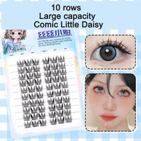 Sunflower Comics Pure Desire Eyelash Simulation Natural Thickening Large Segmented Trilogy False Eyelash Laziness