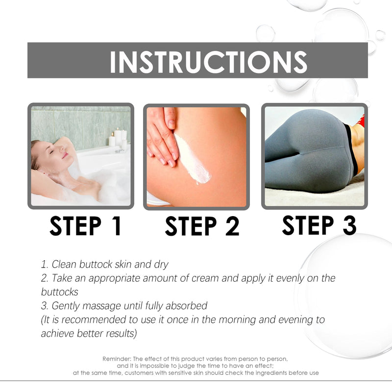 OUHOE Butt Lift Whitening Cream, Butt Lift Massage Firming Butt Whitening Moisturize Cream