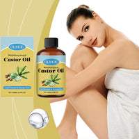 OUHOE Organic Castor Oil Moisturizes And Hydrates Hair, Eyebrows, Skin, Body Multi-Effect Care Gentle Massage