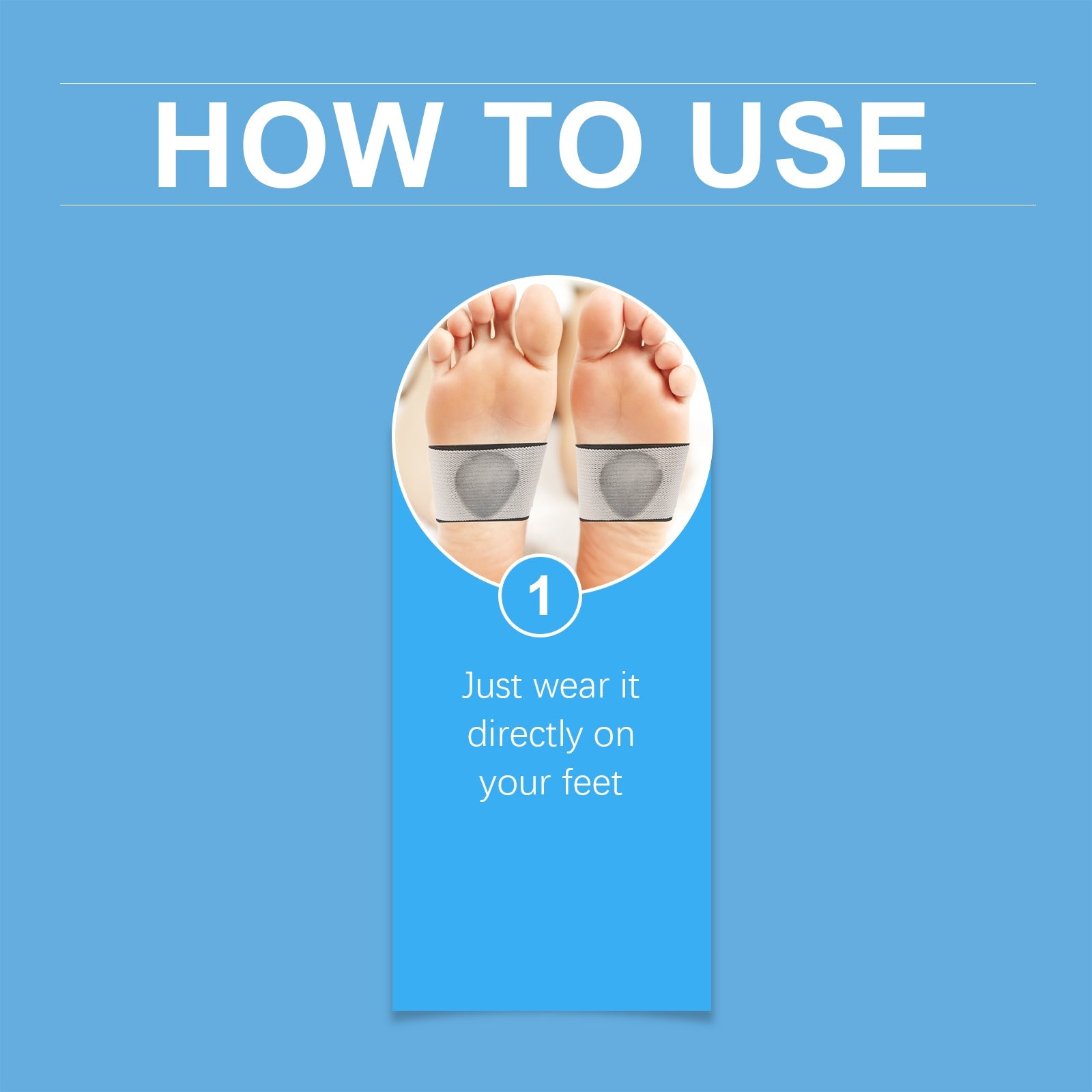 HOUKEA Anti-Swelling Foot Patch, Comfortable Support Wear Resistant Non-Slip Unisex Postural Corrective Foot Care Insoles
