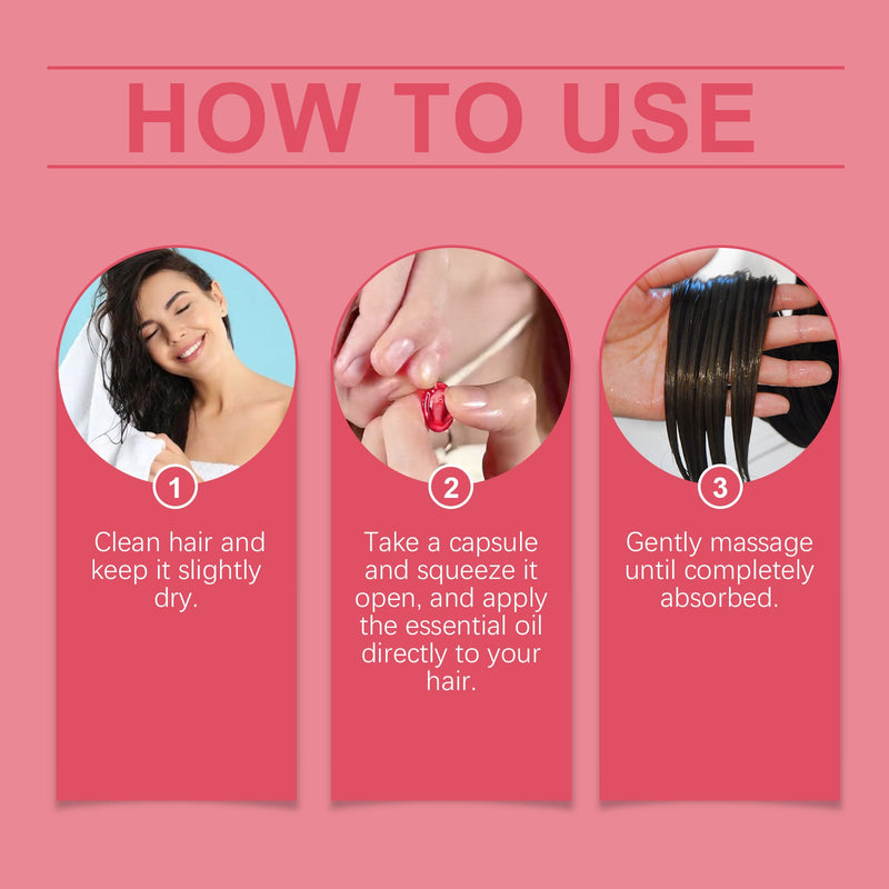 Hair Essential Oil Care Capsules Relieve Dry Hair, Frizzy Split Ends, Soft And Smooth Care Essential Oil For Hair Care