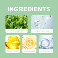 Green Tea Cleansing Mask Stick, Face Cleanser Close Mouth Soft And Smooth Skin Moisturizing Pores Solid Mask Stick