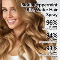 Biotin Peppermint Rice Water Hair Spray, Repair Dry Hair Soft Hair Thick Hair Flexible And Nourishing Hair