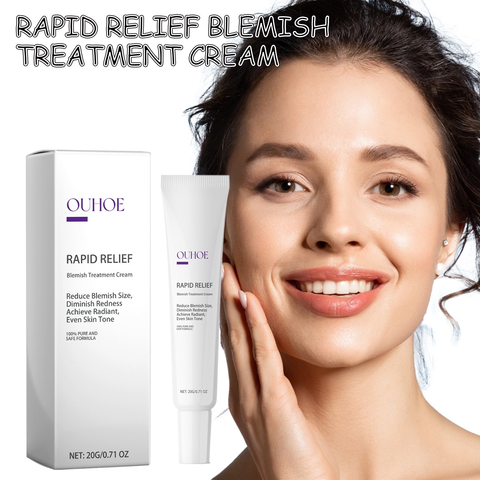 Rapid Relief Blemish Treatment Cream, Repair Dark Spots Dull Moisturizing And Brightening Beauty Cream