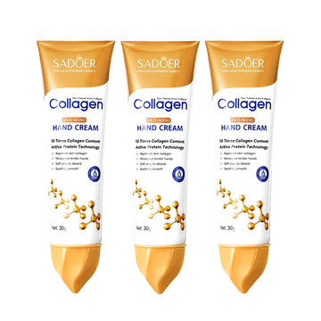 3Pcs*30G Collagen Hand Cream Skin Soften Nourish Moisturizing Korean Skin Care Cracked Repair Products