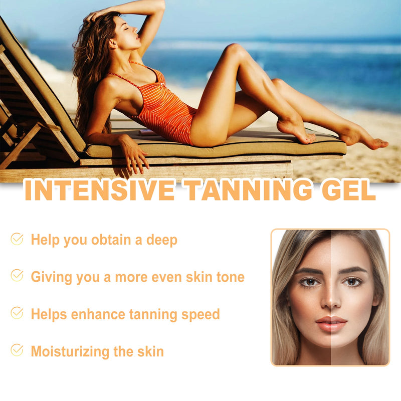 Intensive Tanning Gel, Summertime Seaside Beach Sunbath To Help Tanning Wheat Color Body Moisturizer Gel