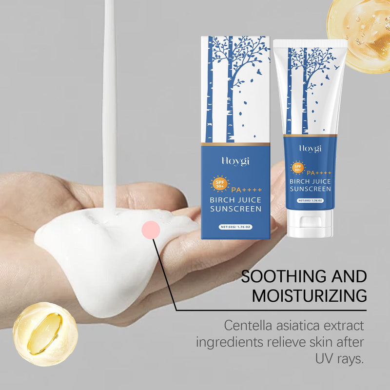 Hoygi Birch Juice Oil Control Protective Cream, Outdoor Light Non-Sticky Moisturizing Body Skin Isolation Protective Cream
