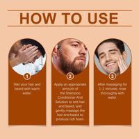 East Moon 2 In 1 Facial Hair Conditioner, Men's Facial Hair Gentle Cleaning Care Repair And Frizz Nourishing