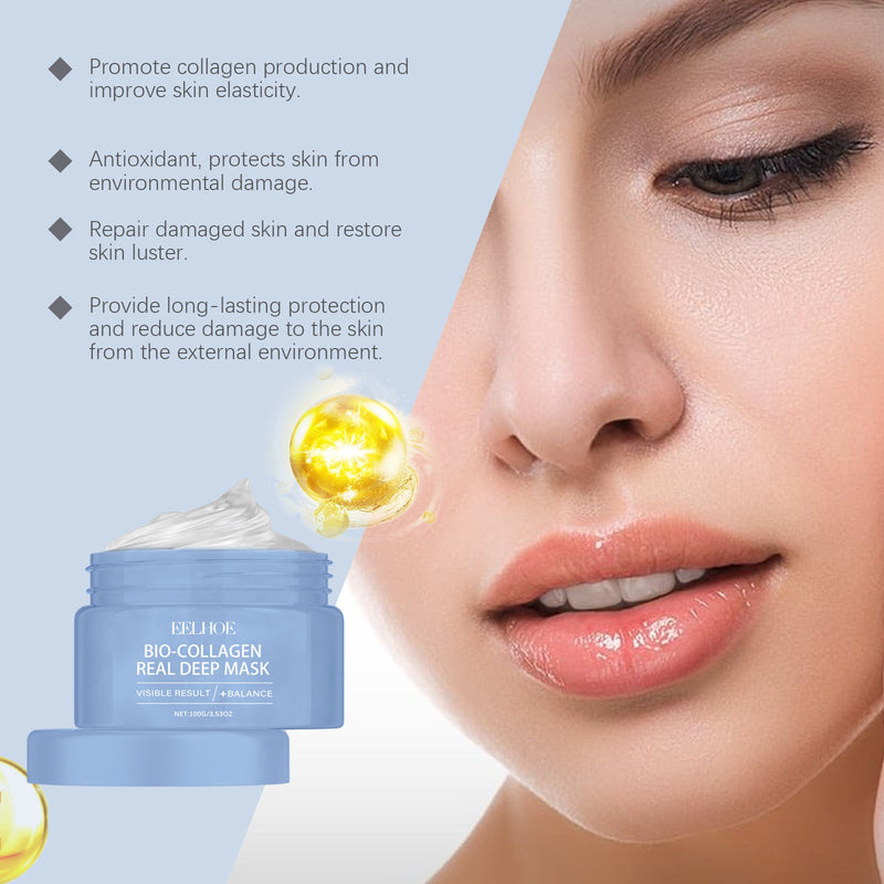 EELHOE Collagen Peel And Tear Mask Moisturizes And Moisturizes Facial Skin Hydrating And Tender Skin Care Mask