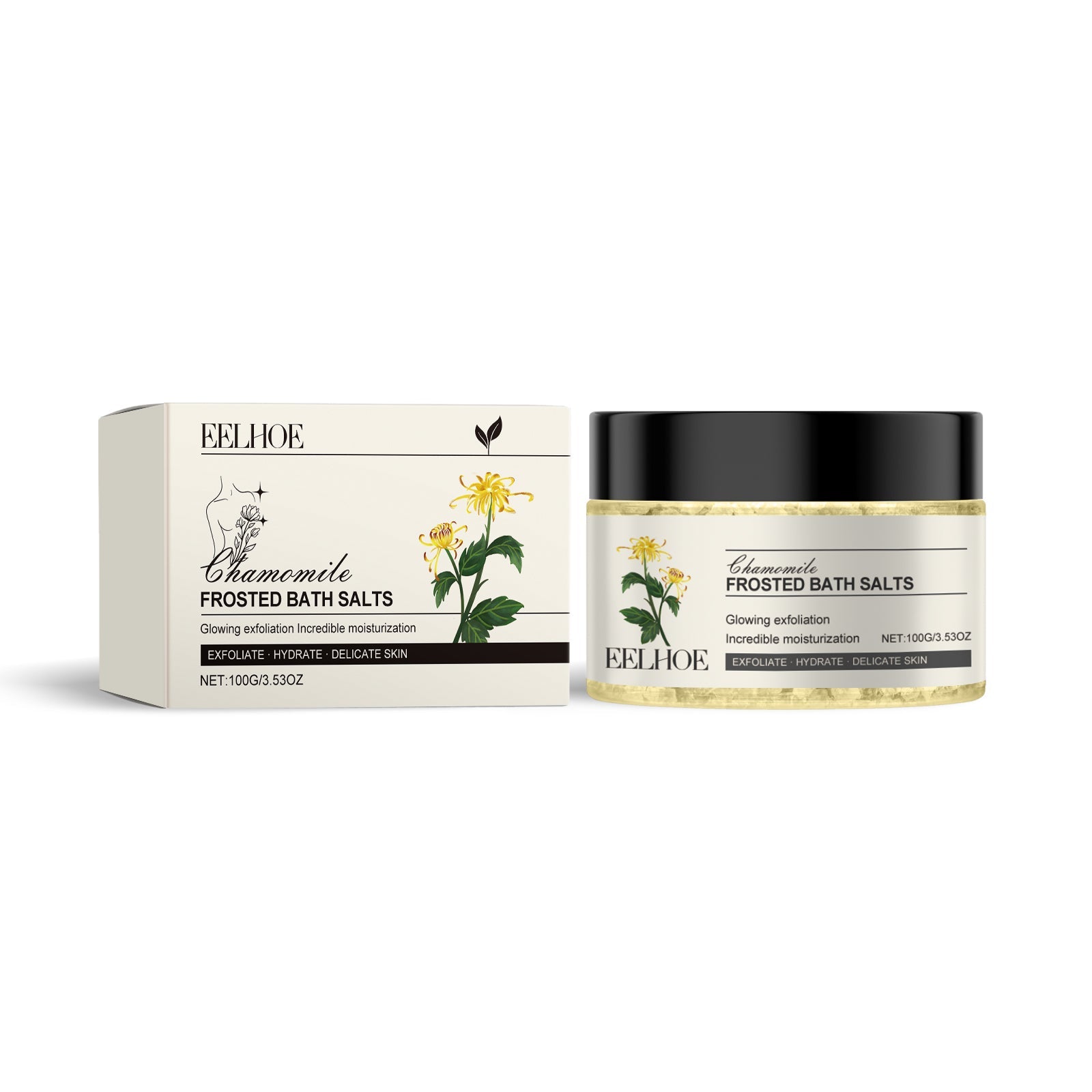 EELHOE Exfoliating Bath Salts Cleanse The Body, Nourish And Soothe Soft Skin, Moisturize And Smooth Bath Salts