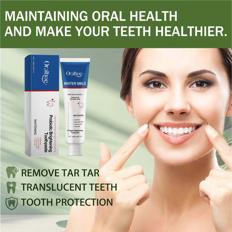 Enzyme Brightening And Balancing Toothpaste, Deep Clean Teeth Yellow Stains Repair Teeth Whitening Fresh Breath