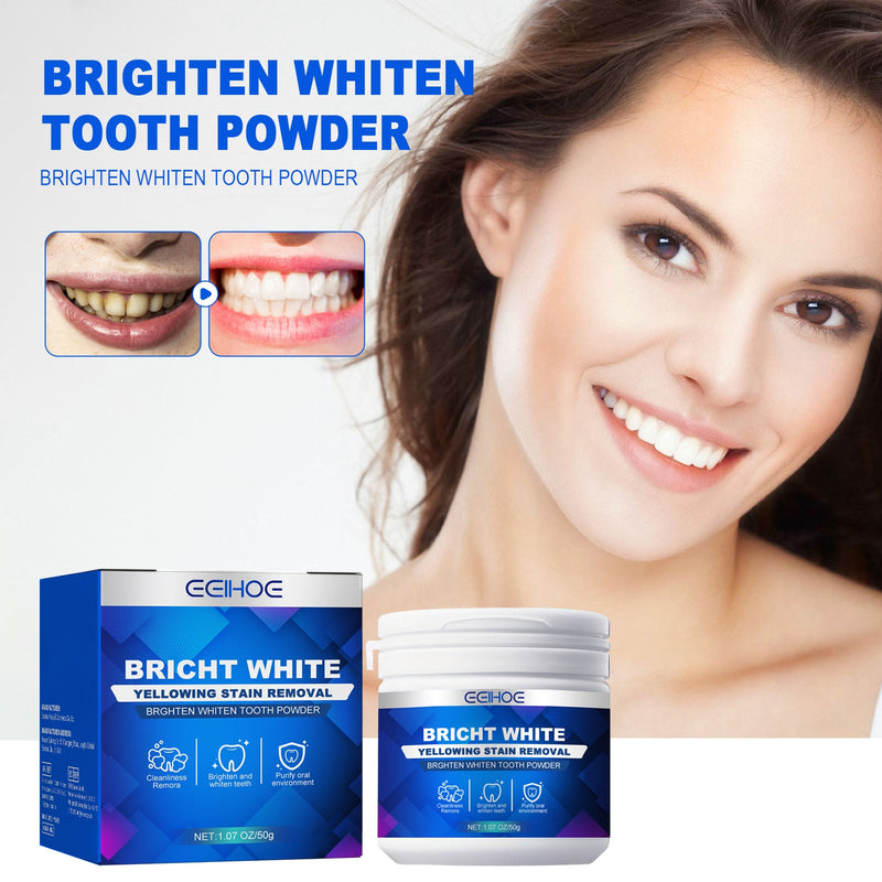 Brighten Whiten Tooth Powder, Tartar Very Well Clean White Teeth And Fresh Breath Moderate Protection Gum Permanent Tooth