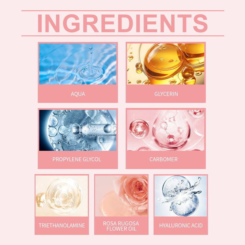 OUHOE Rose Facial Care Essence, Polypeptide Moisturizing Essence Brightening, Nourishing, Delicate And Repairing Skin