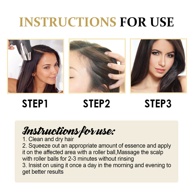 West&Month Hair Boost Darken Strengthen Essence, Scalp Massage Moisturizing Hair Roots Thick Smooth Hair Care Ball