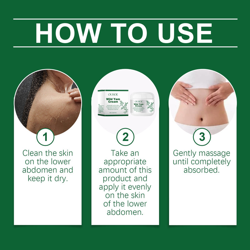 Wild Yam Cream Relieves Menstrual Stomach Pain And Moisturizes Skin With Body Massage Treatment Cream
