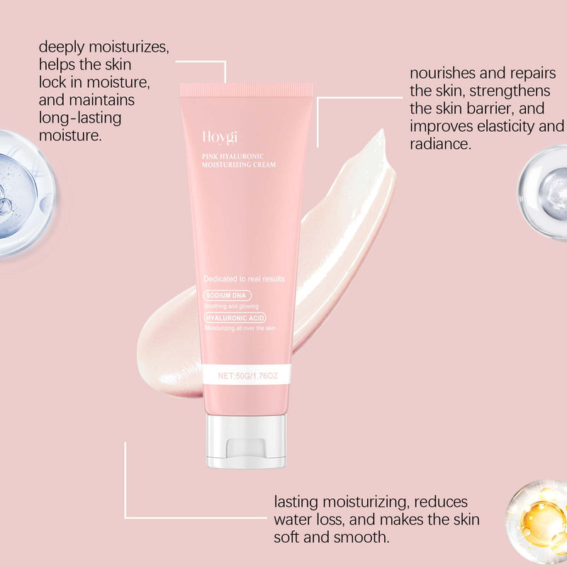 Hoygi Hyaluronic Acid Moisturizer, Gentle Hydrating, Nourishing And Brightening Facial Skin Gloss Care Cream