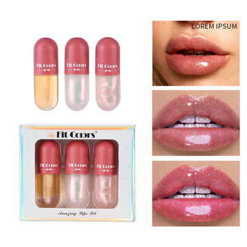 Rich Lip Dye Lip Liquid Partial Pearlescent Fine Flash Moisturizing Hydrating Temperature Controlled Discoloration Lip Oil Lip Gloss Liquid Set Box