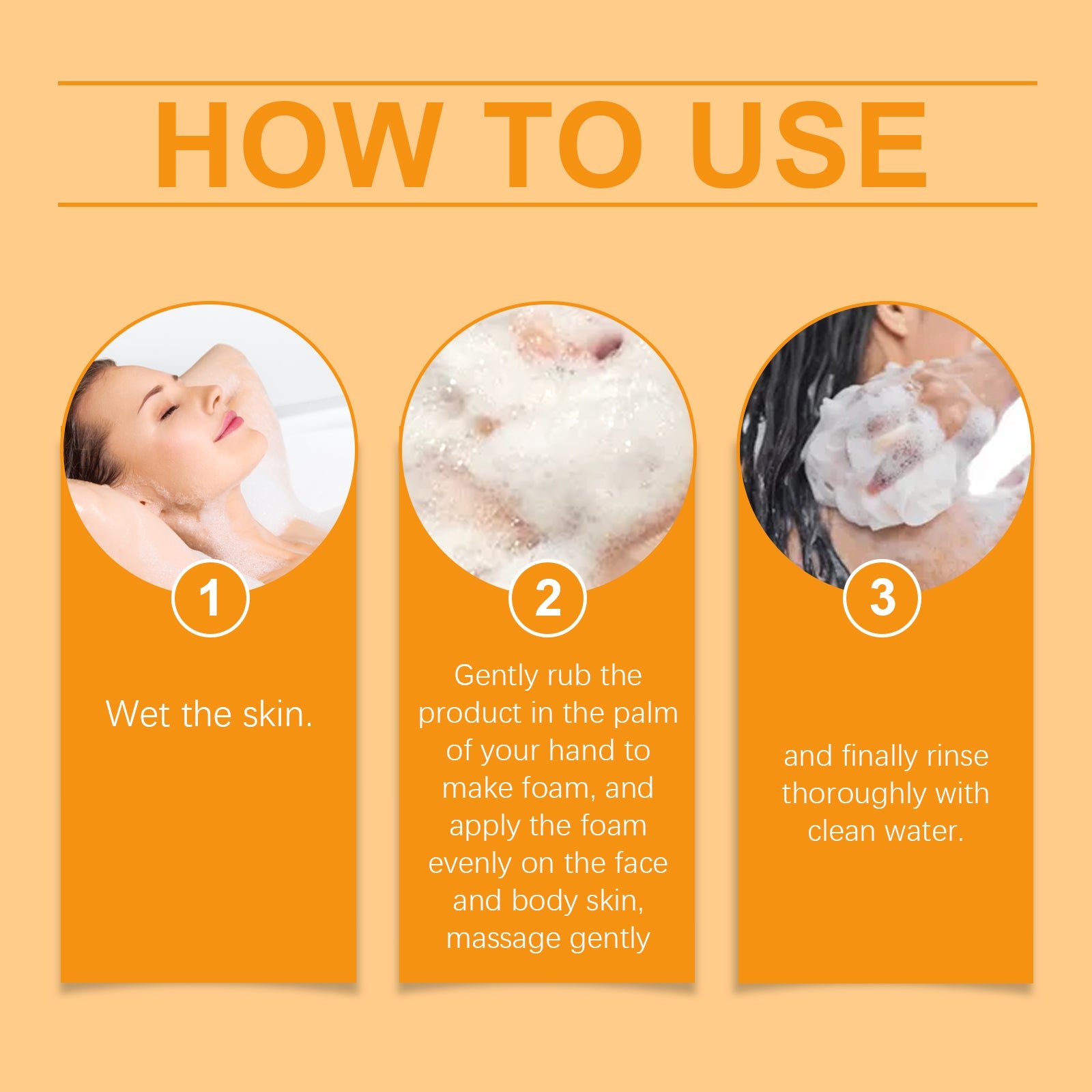 OUHOE Clean The Body Soap Deeply Clean The Skin Moisturizing Soap Fragrance Rich Foam Body Care