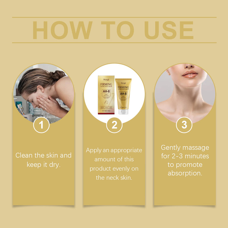 Hoygi Moisturizing Neck Cream, Gentle Ingredients Moisturize And Nourish Neck Skin Daily Massage Beauty Neck Care Cream