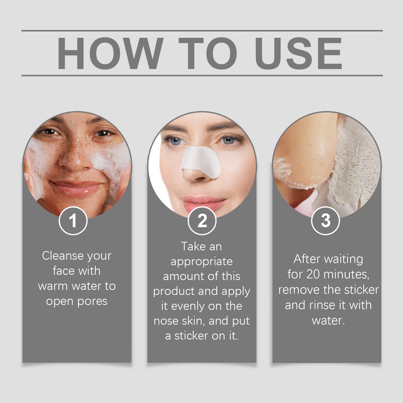 Hoygi Blackhead Nose Mask Facial Cleansing Nose Blackhead Acne With Large Pores Improves Skin Cleansing Nose Mask