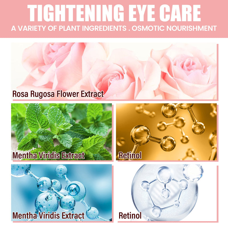Pink Rose Eye Mask, Reduces Fine Lines, Bags, Dark Circles, Moisturizes And Tights Skin Care Eye Mask