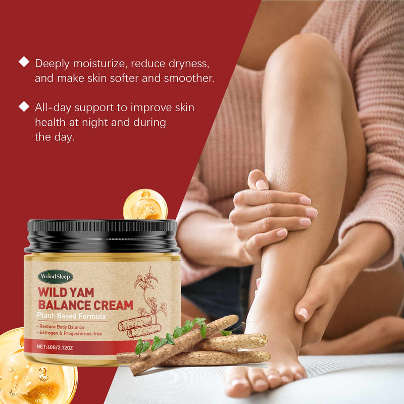 WoodSleep Multifunctional Wild Yam Cream Moisturizes, Soothes, Balances, And Moisturizes The Skin