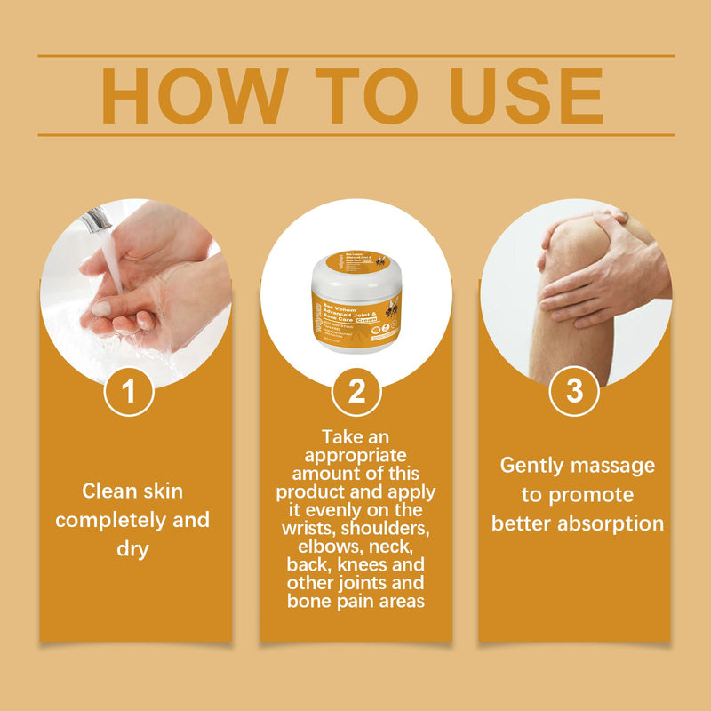 Wiyun Bee Venom Joint Care Cream Gentle Nourishing Body Cream For Daily Topical Massage On Wrists And Knees
