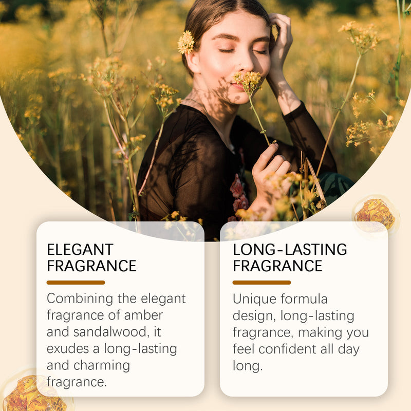 Roxelis Amber Wood Light Essential Oil Fresh And Elegant Wood Scent Exudes Charm Fragrance Long-Lasting Portable Perfume