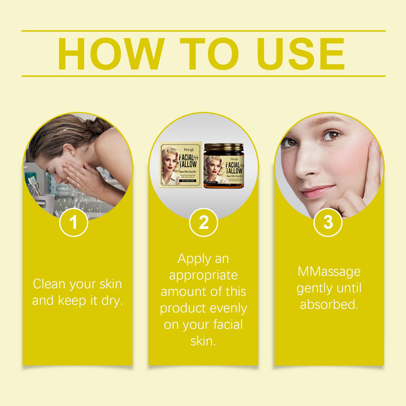 Hoygi Tallow Honey Moisturizing Cream, Deeply Moisturizes, Hydrates, Soothes, And Comforts Skin