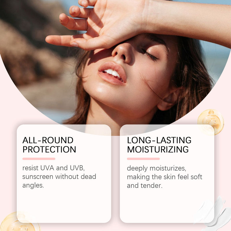 Hoygi Pink Brightening Protective Cream, Moisturizes With A Refreshing Texture Summer Outdoor Gentle Isolation Daily Protective Cream