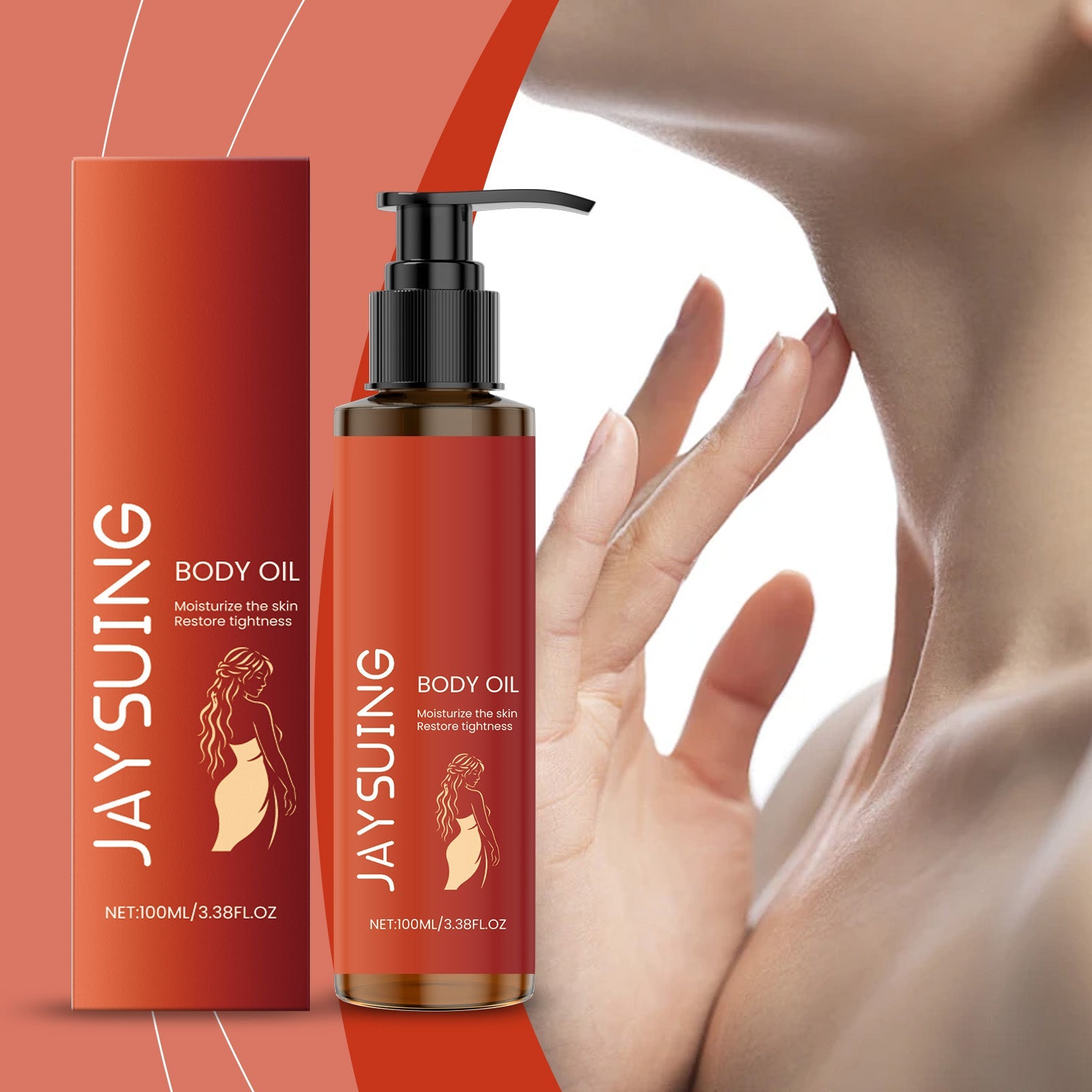 Jaysuing Body Firming Massage Oil, Moisturizes, Lusters And Softens The Skin. Daily Body Massage Care Oil