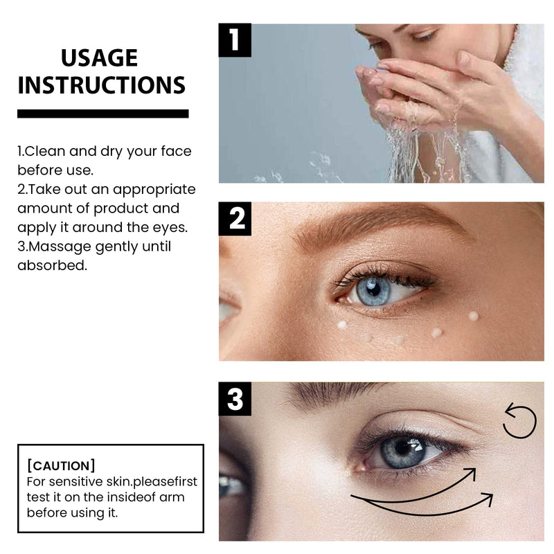 Instant Firming Eye Cream, Reduces Wrinkles, Dark Circles And Bags Under The Eyes, Hydrates And Tightens Eyes Cream