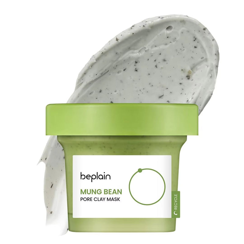 Korean Beplain Mung Bean Pore Serum,Deep Pore Cleansing Foam,Makeup Remover Oil and Clay Mask Facail Firming Skin Care Products