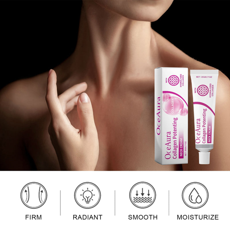Collagen Potenting Neck Cream, Lighten And Smooth Neck Lines White Lift Firming And Moisturizing Neck Cream